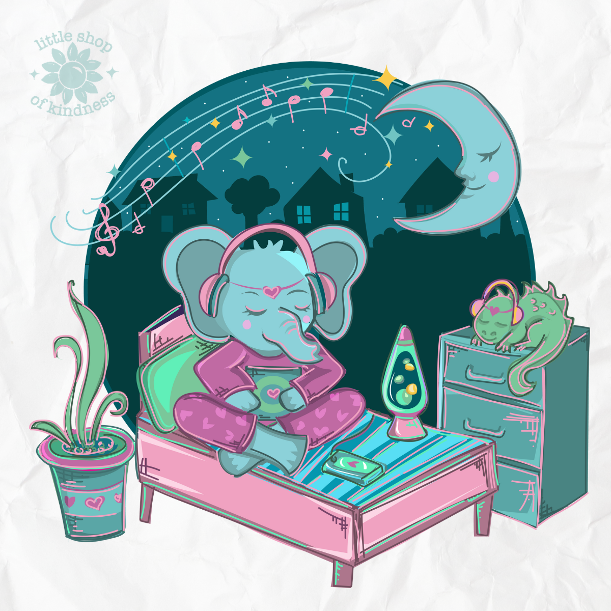 Retro Elephant Baby Tee