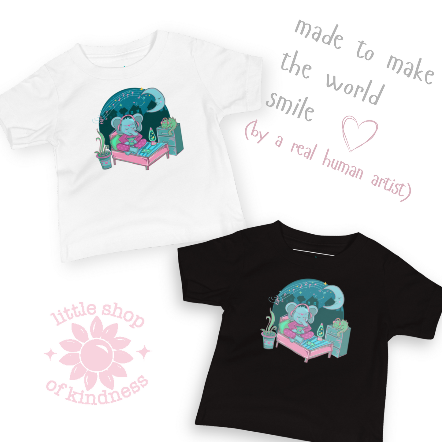 Retro Elephant Baby Tee