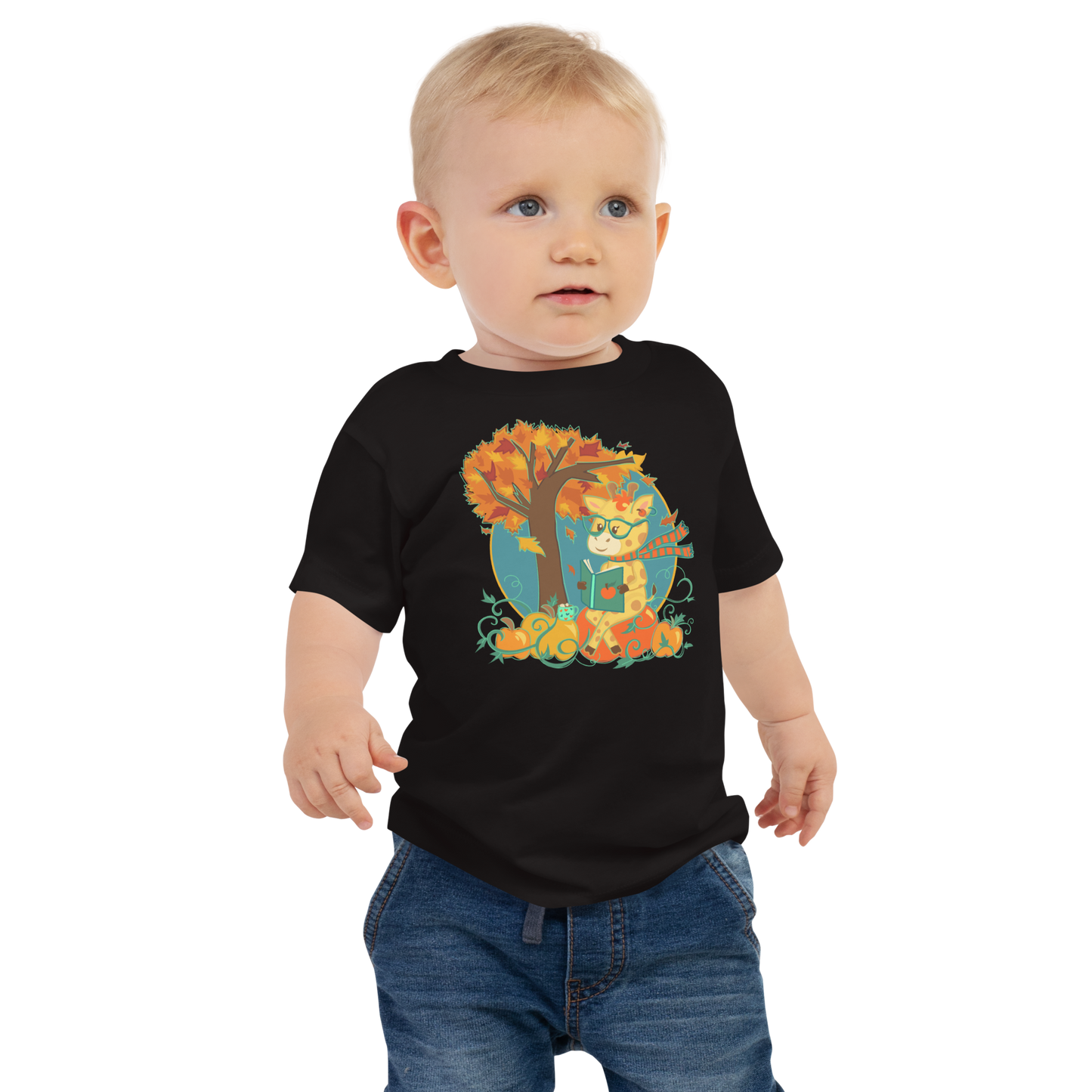 Giraffe in Fall Baby Tee