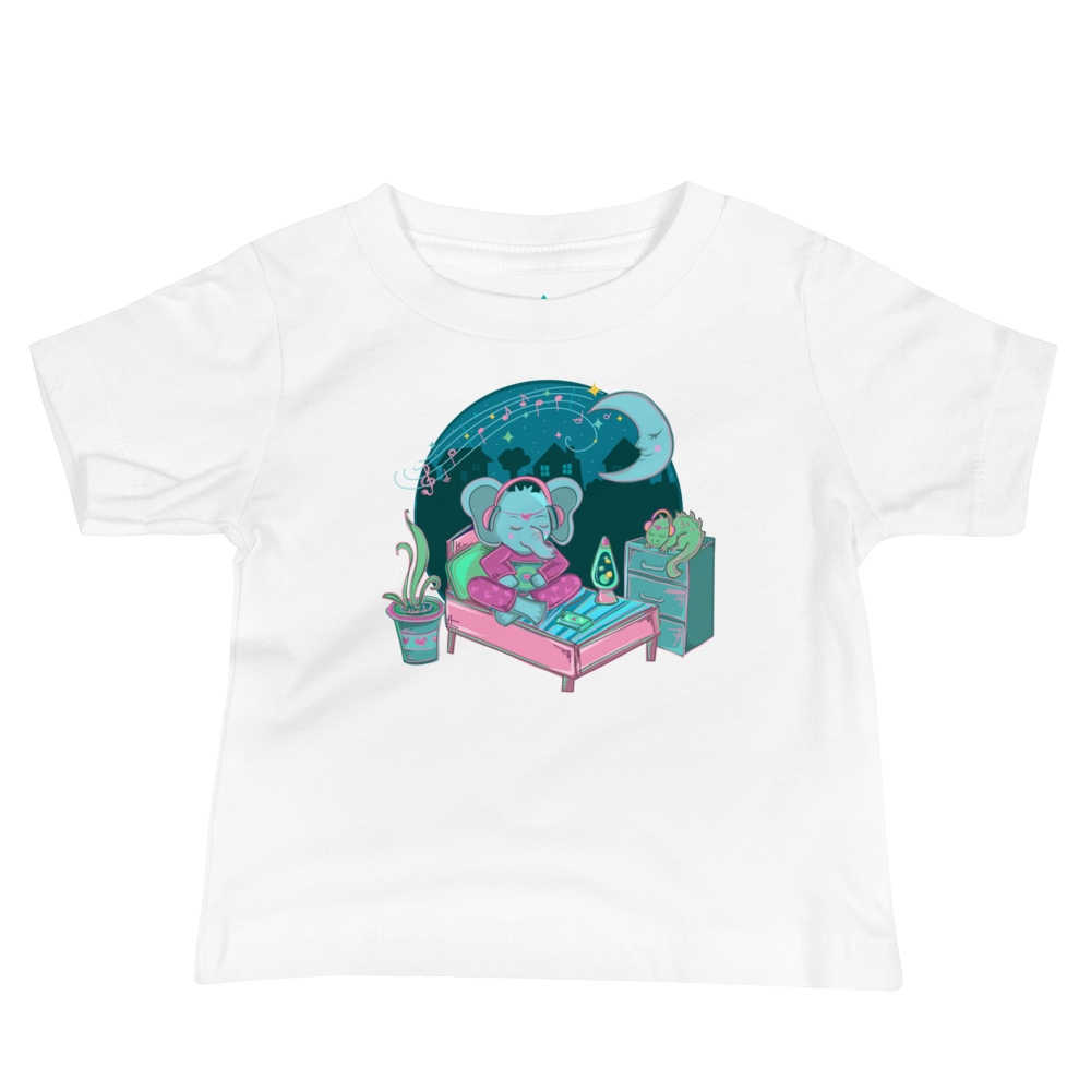Retro Elephant Baby Tee