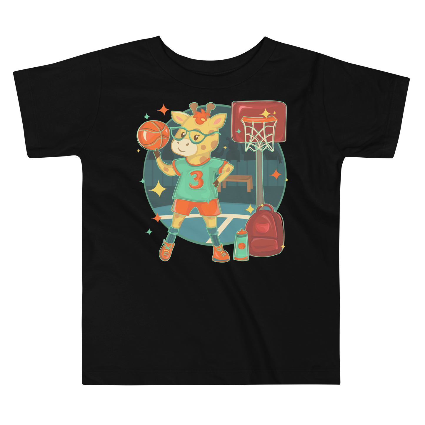 Giraffe Basketball Toddler Tee