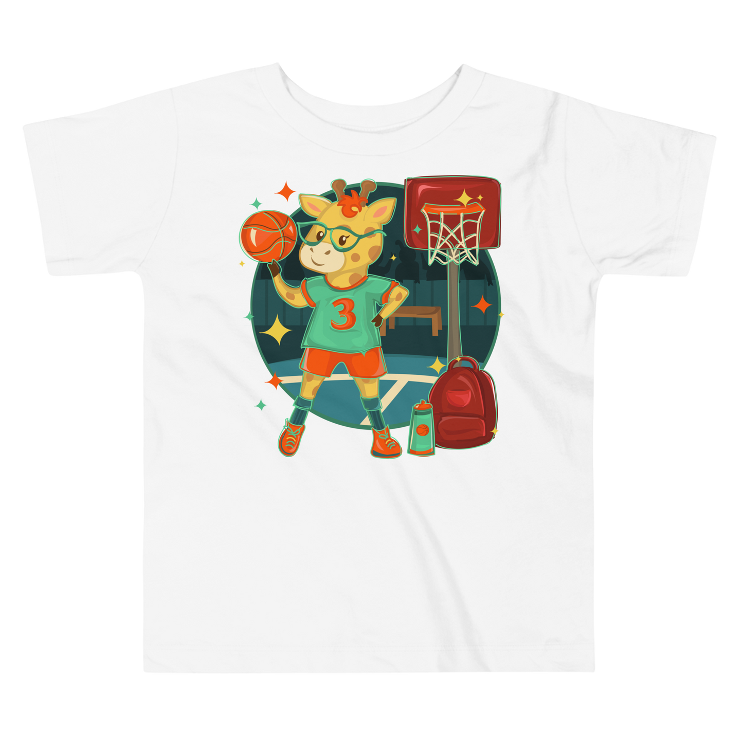 Giraffe Basketball Toddler Tee