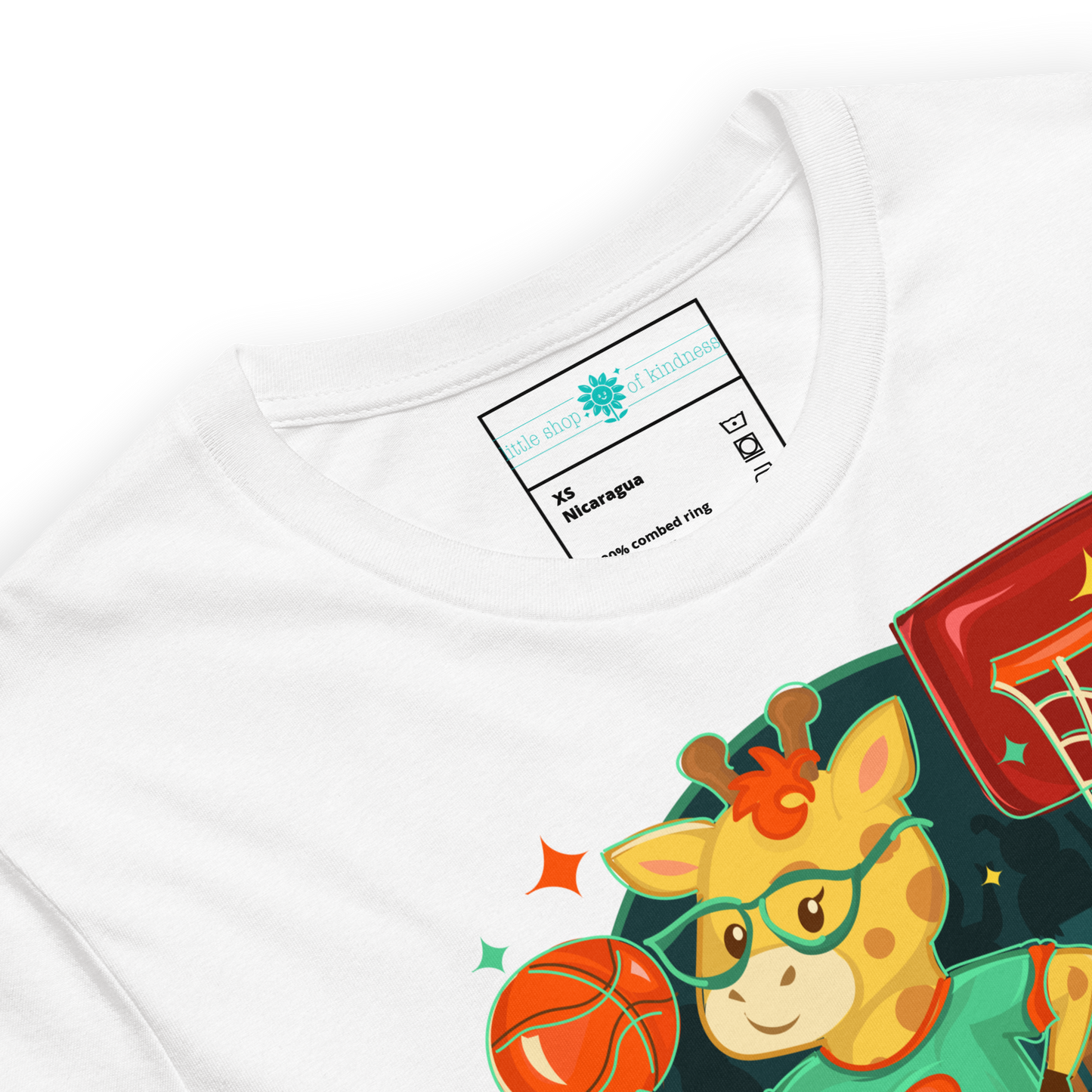 Giraffe Basketbal Adult Tee