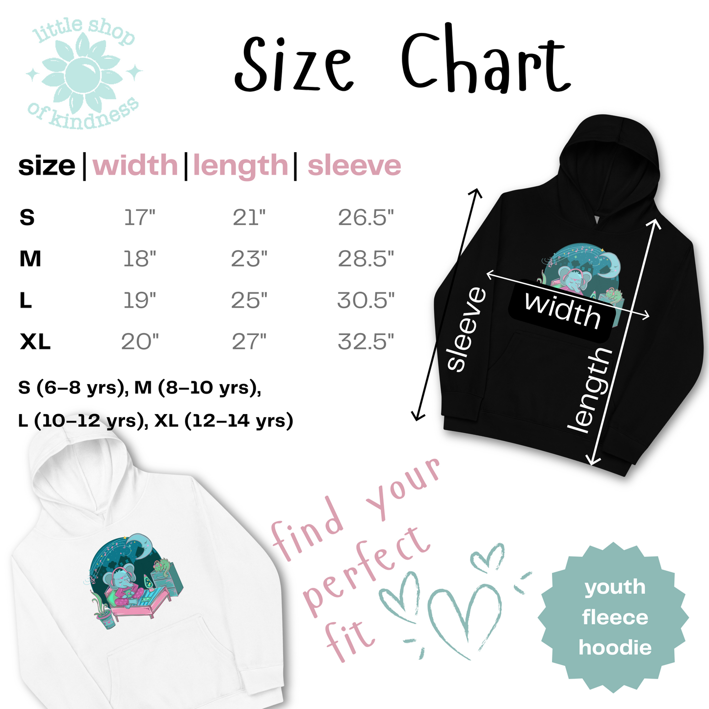 Retro Elephant Music Kids Hoodie