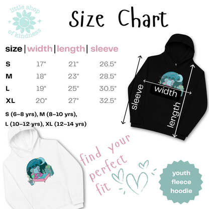 Retro Elephant Music Kids Hoodie