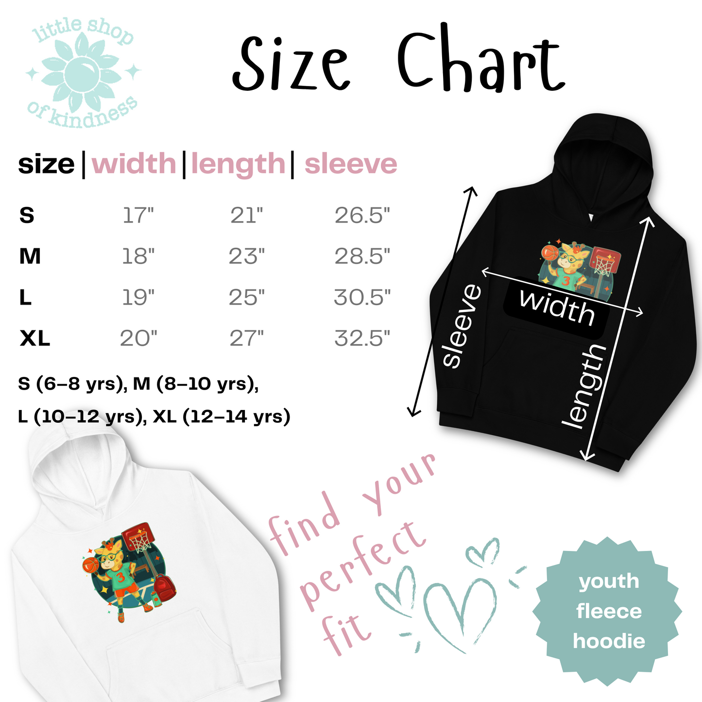 Giraffe Basketball Kids Hoodie