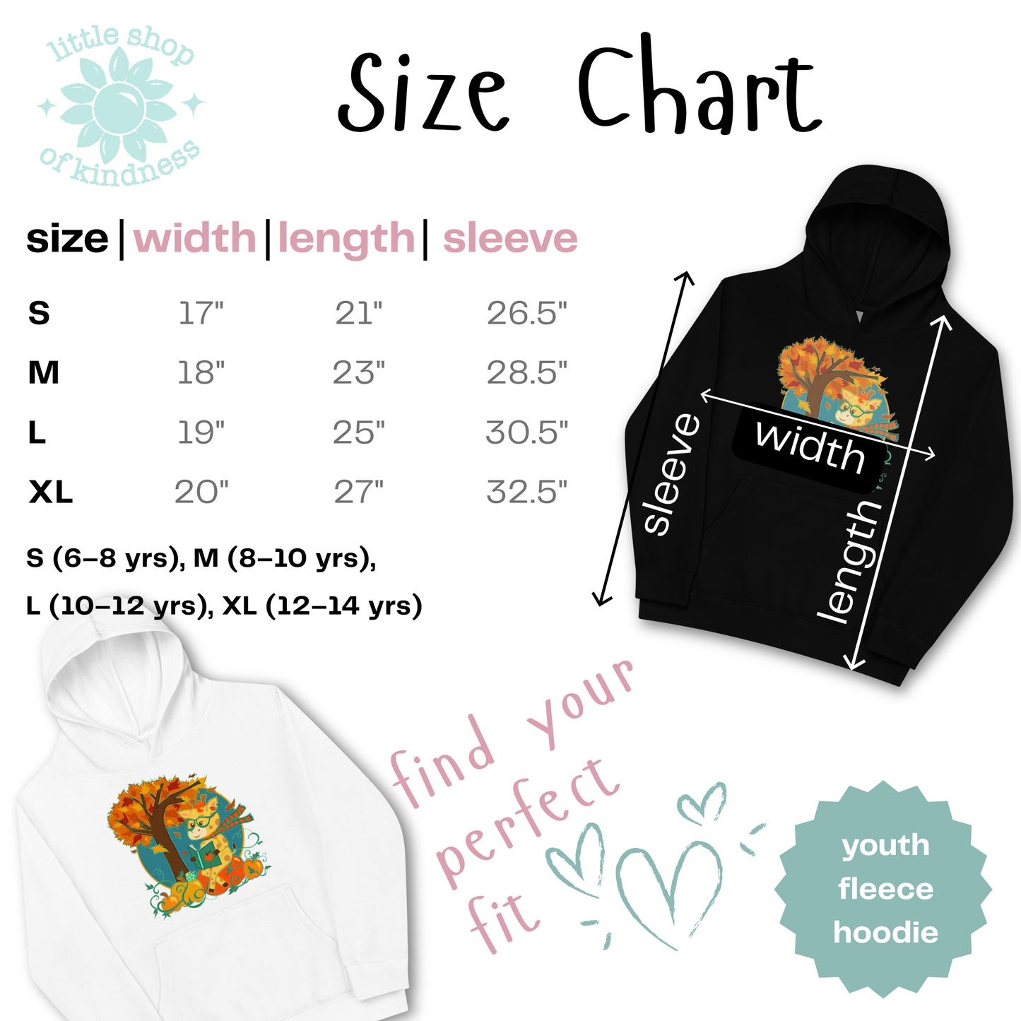 Giraffe in Fall Kids Hoodie