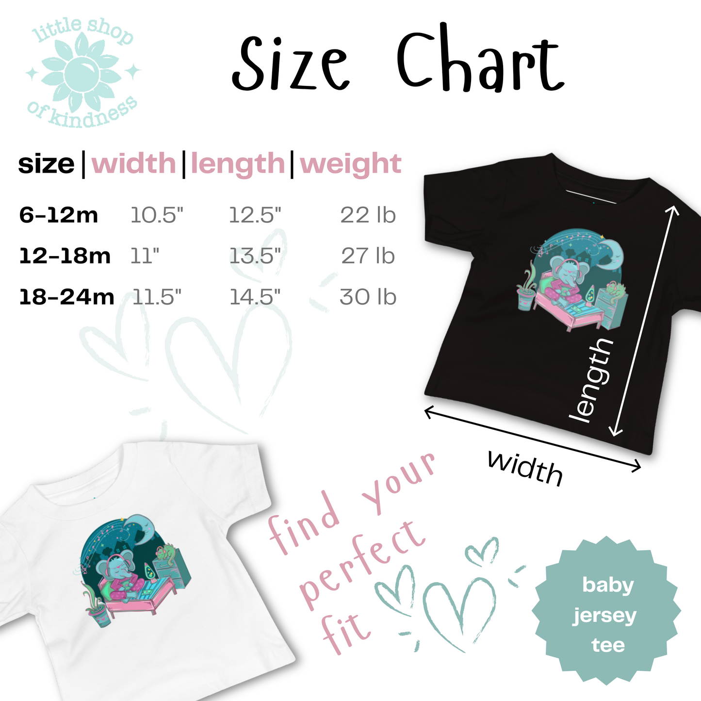 Retro Elephant Baby Tee