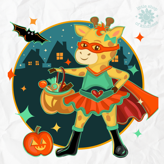 Giraffe Halloween Kids Tee