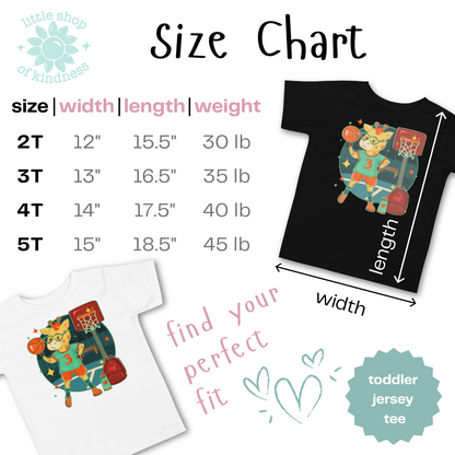 Giraffe Basketball Toddler Tee