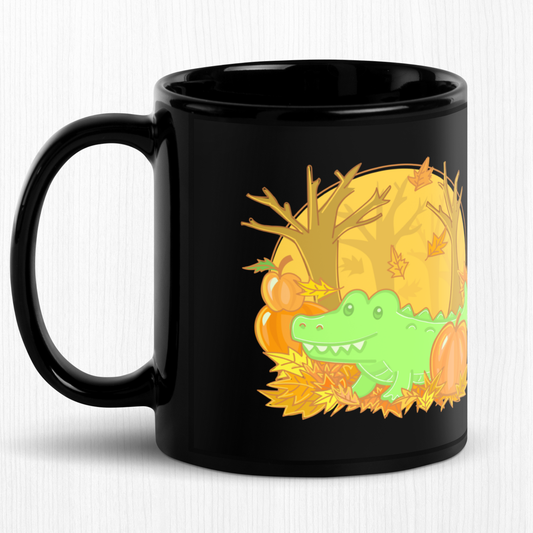 Alligator in Fall Ceramic Mug