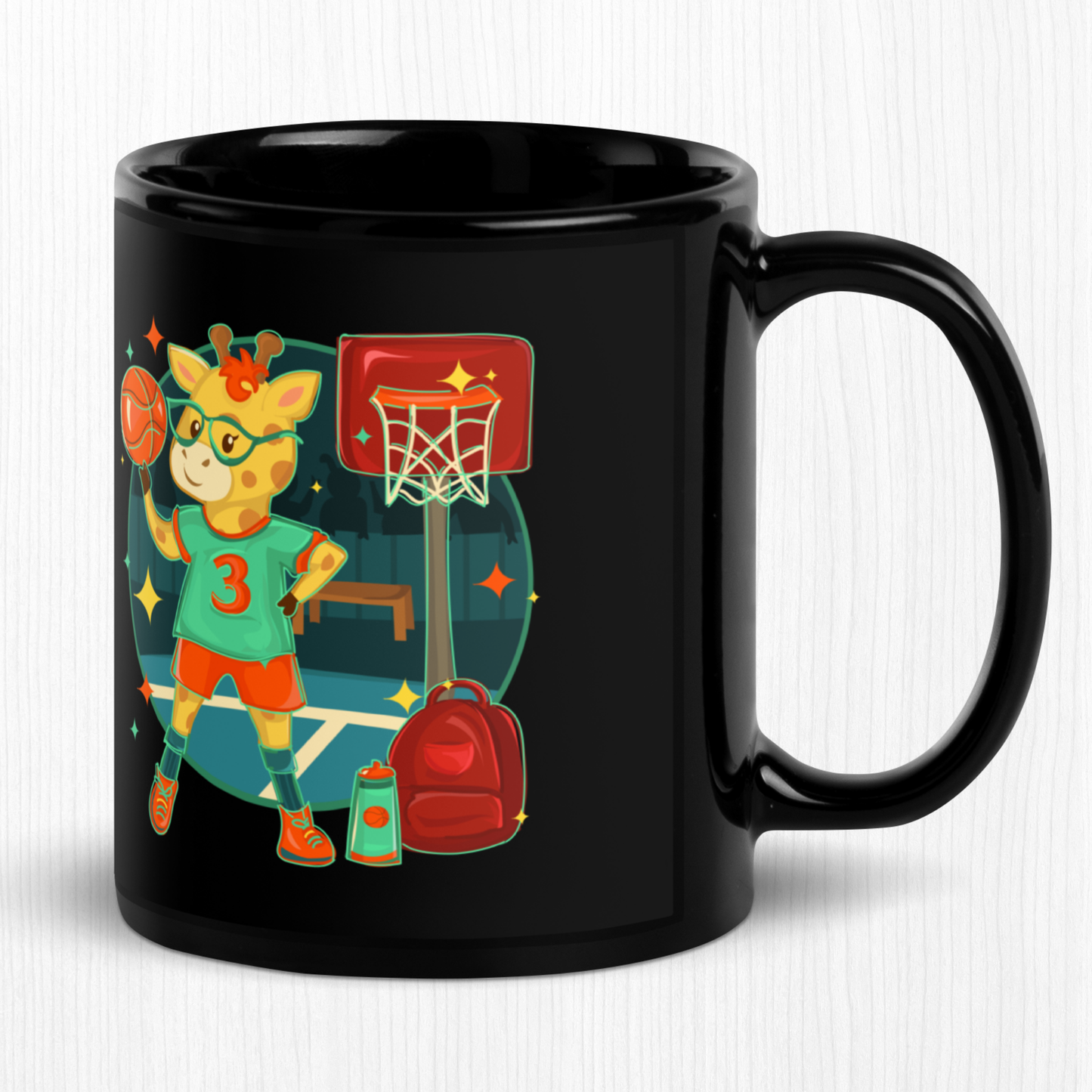 Giraffe Basketball Ceramic Mug