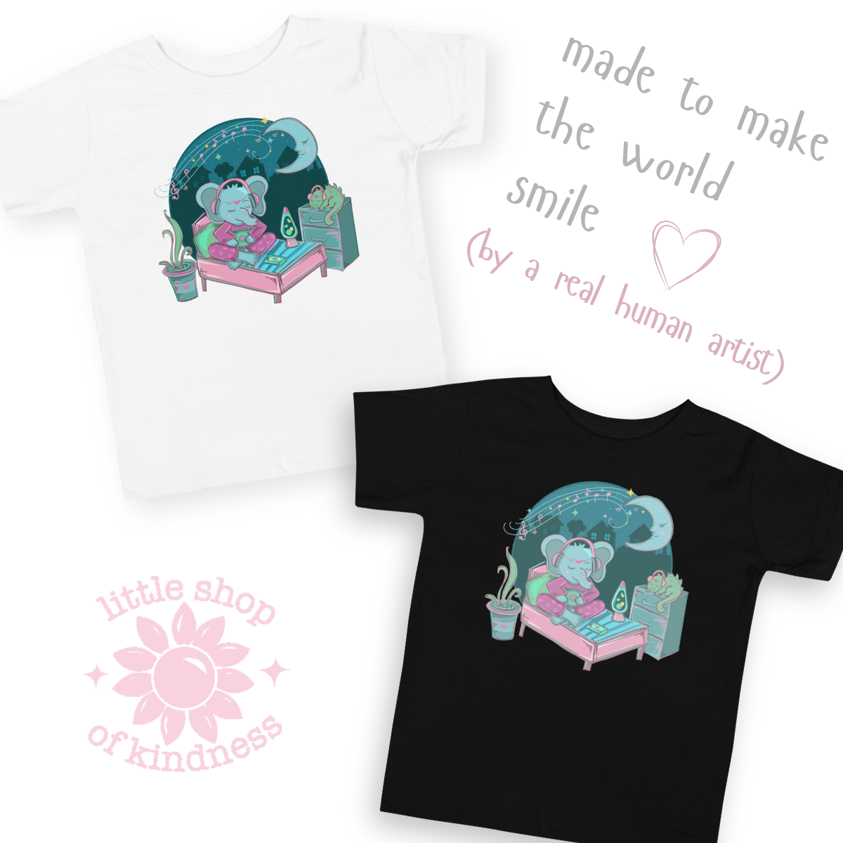 Retro Elephant Toddler Tee