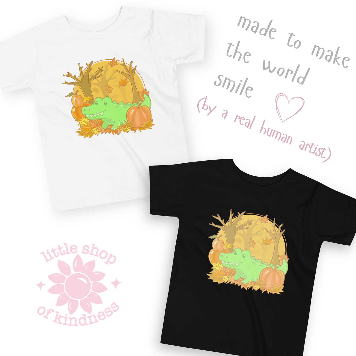 Alligator in Fall Toddler Tee