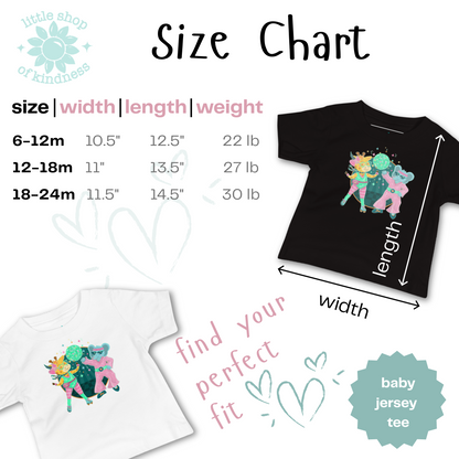Giraffe Elephant Disco Baby Tee