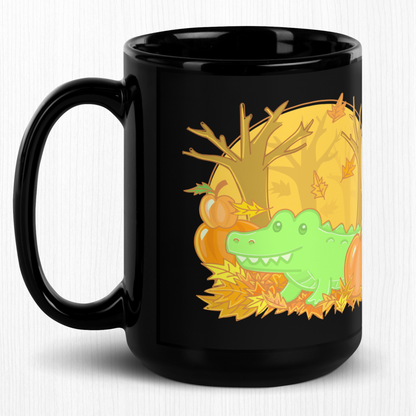 Alligator in Fall Ceramic Mug