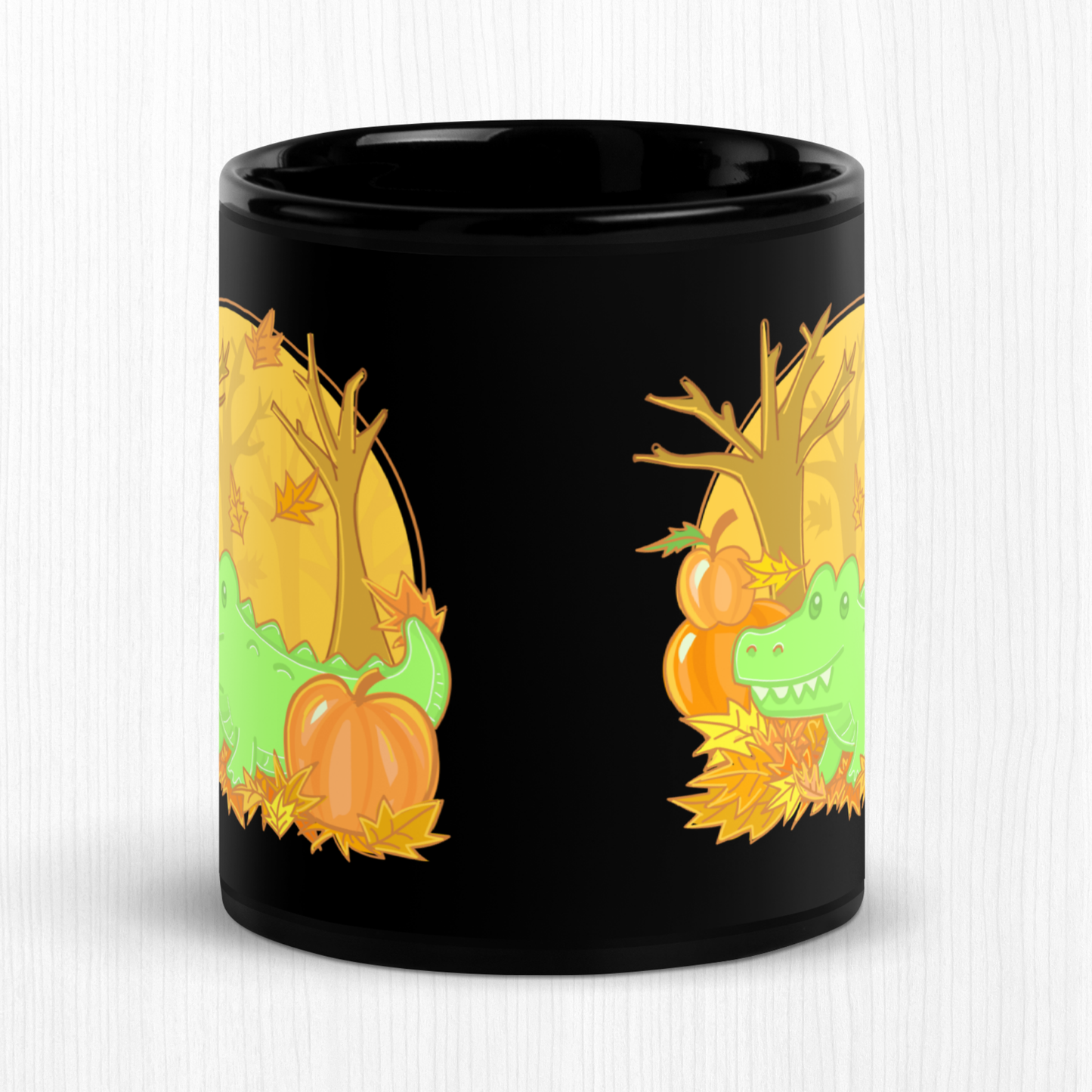 Alligator in Fall Ceramic Mug