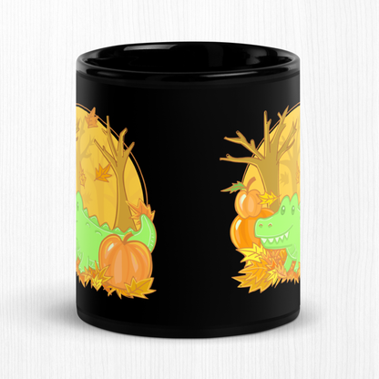 Alligator in Fall Ceramic Mug