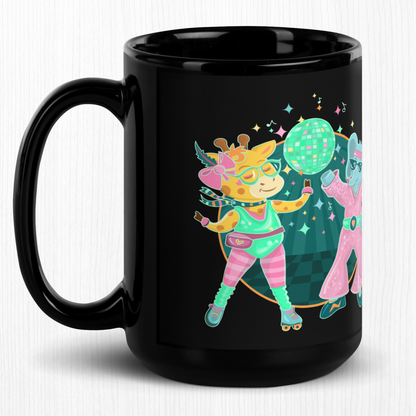 Giraffe Elephant Disco Ceramic Mug