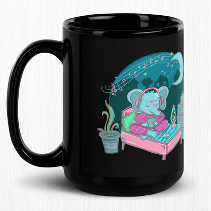 Retro Elephant Ceramic Mugs