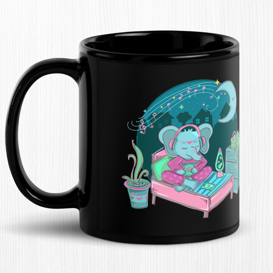 Retro Elephant Ceramic Mugs