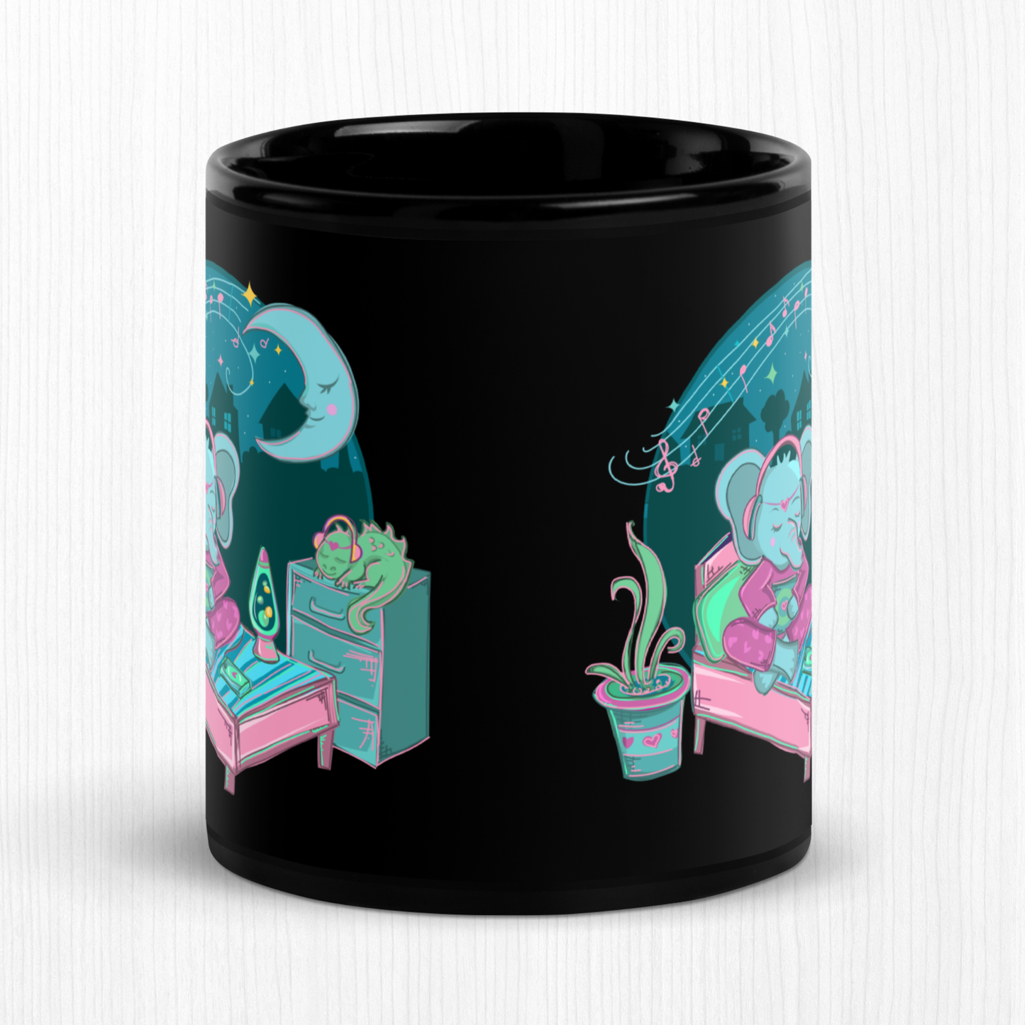 Retro Elephant Ceramic Mugs