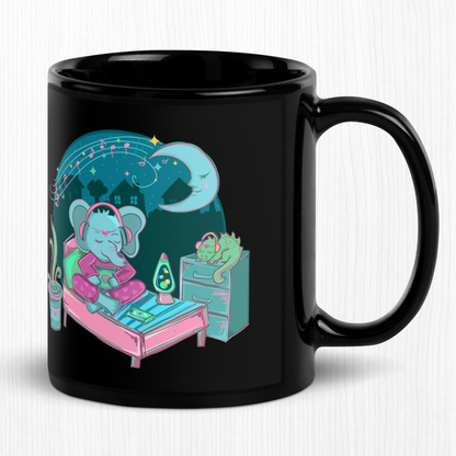 Retro Elephant Ceramic Mugs
