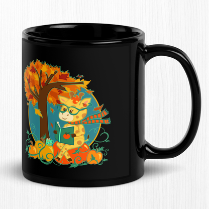 Giraffe in Fall Ceramic Mug
