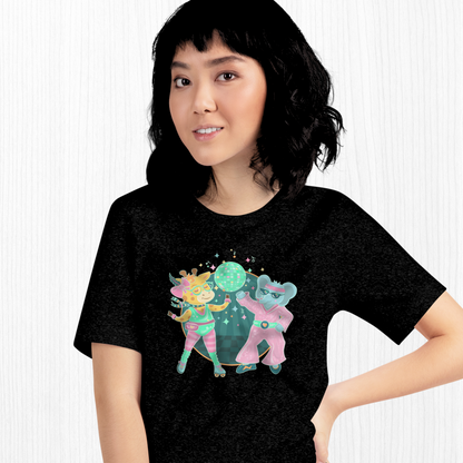 Giraffe Elephant Disco Adult Tee