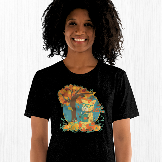 Giraffe in Fall Adult Tee