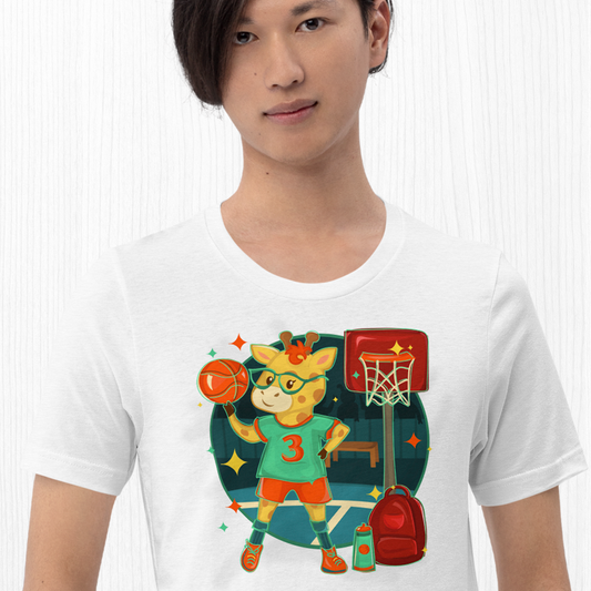 Giraffe Basketbal Adult Tee