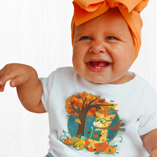 Giraffe in Fall Baby Tee