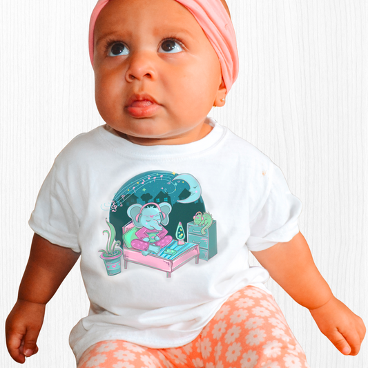 Retro Elephant Baby Tee