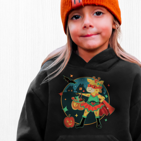 Giraffe Halloween Kids Hoodie