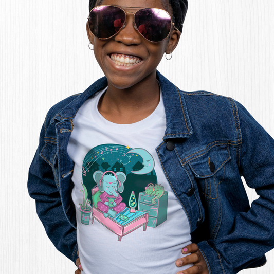 Retro Elephant Kids Tee