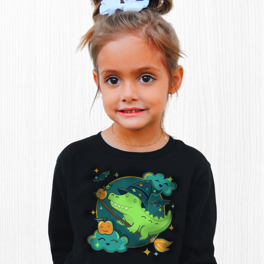 Alligator Halloween Kids Long Sleeve