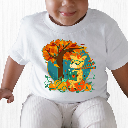 Giraffe in Fall Toddler Tee
