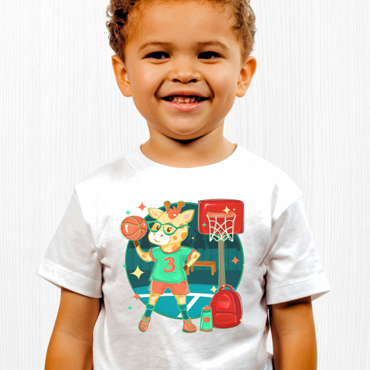 Giraffe Basketball Kids Tee
