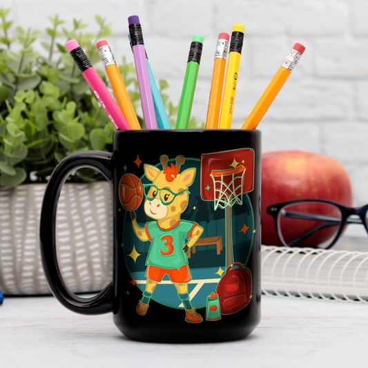 Giraffe Basketball Ceramic Mug