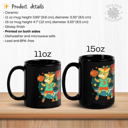 Giraffe Basketball Ceramic Mug