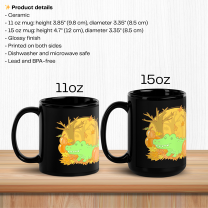 Alligator in Fall Ceramic Mug