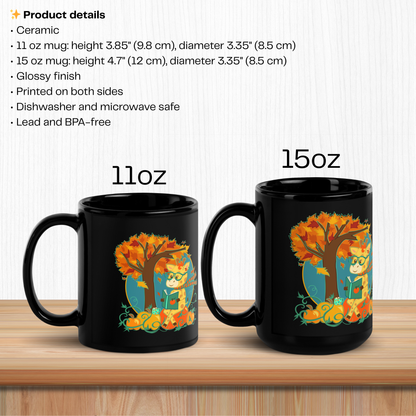 Giraffe in Fall Ceramic Mug