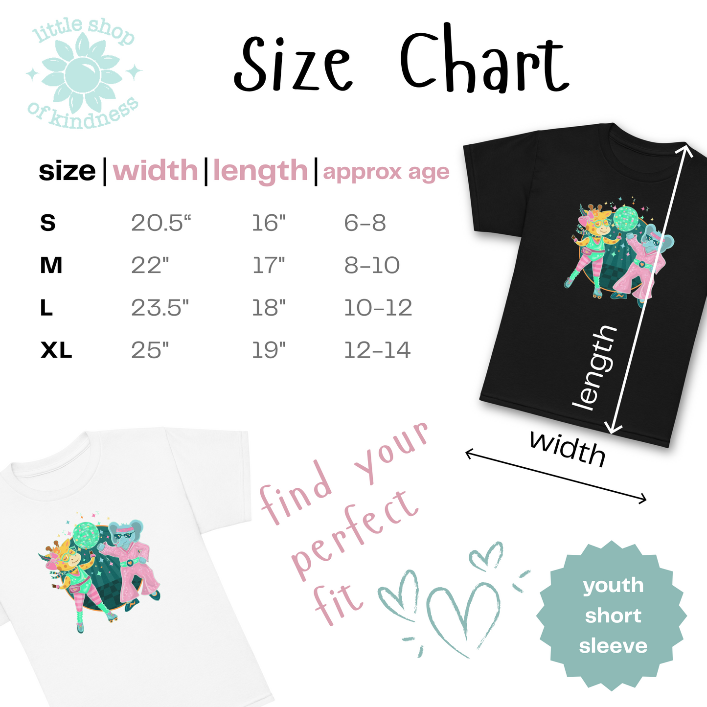 Giraffe Elephant Disco Kids Tee