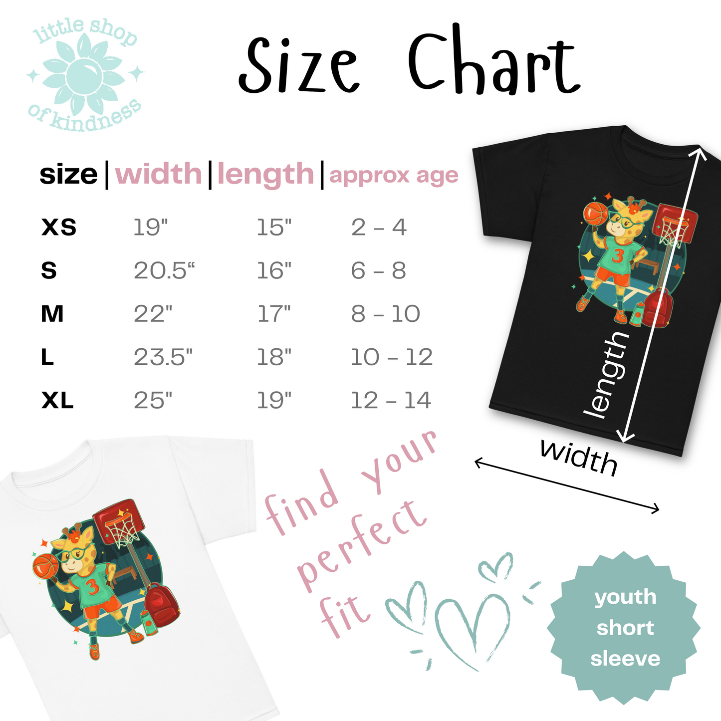 Giraffe Basketball Kids Tee