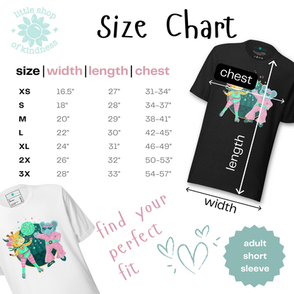 Giraffe Elephant Disco Adult Tee