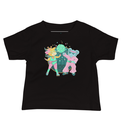 Giraffe Elephant Disco Baby Tee