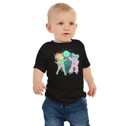 Giraffe Elephant Disco Baby Tee