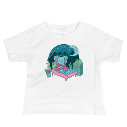 Retro Elephant Baby Tee