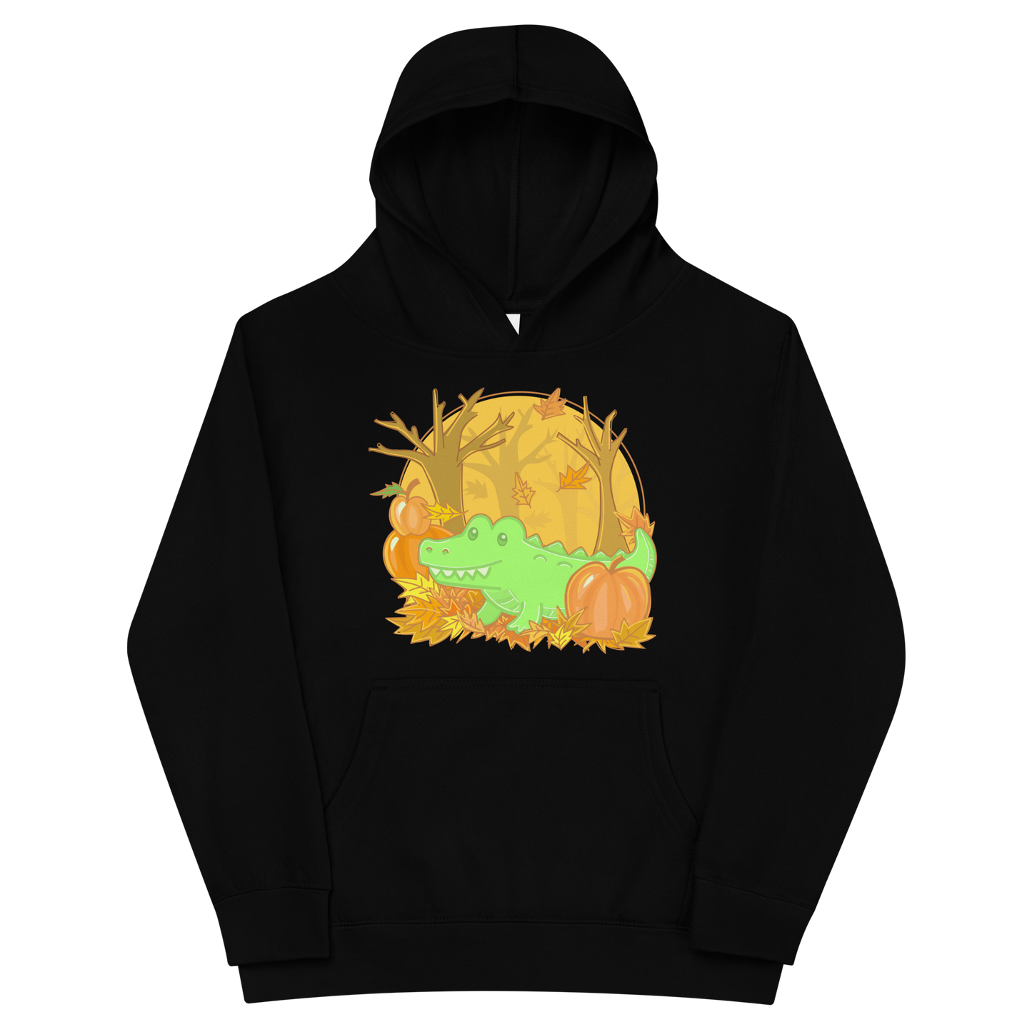 Alligator in Fall Kids Hoodie