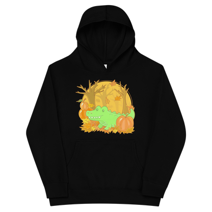 Alligator in Fall Kids Hoodie